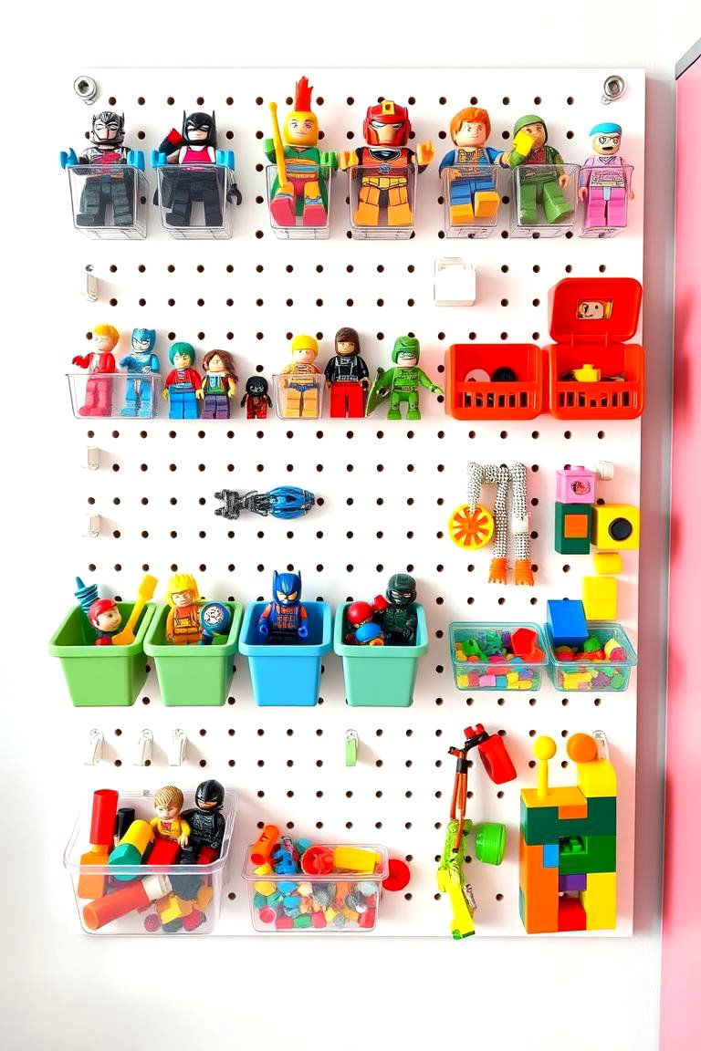 Kids Toy Organizer - 24 Pegboard Ideas
