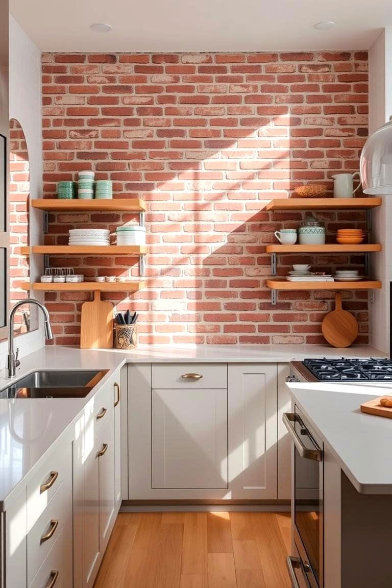 Kitchen Charm Accent - 24 Brick Accent Wall Ideas