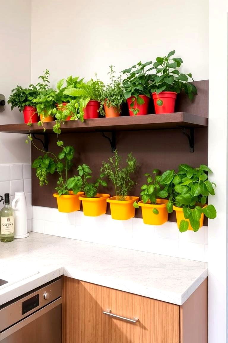 Kitchen Garden with Elevated Greenery - 24 Split Level Kitchen Design Ideas