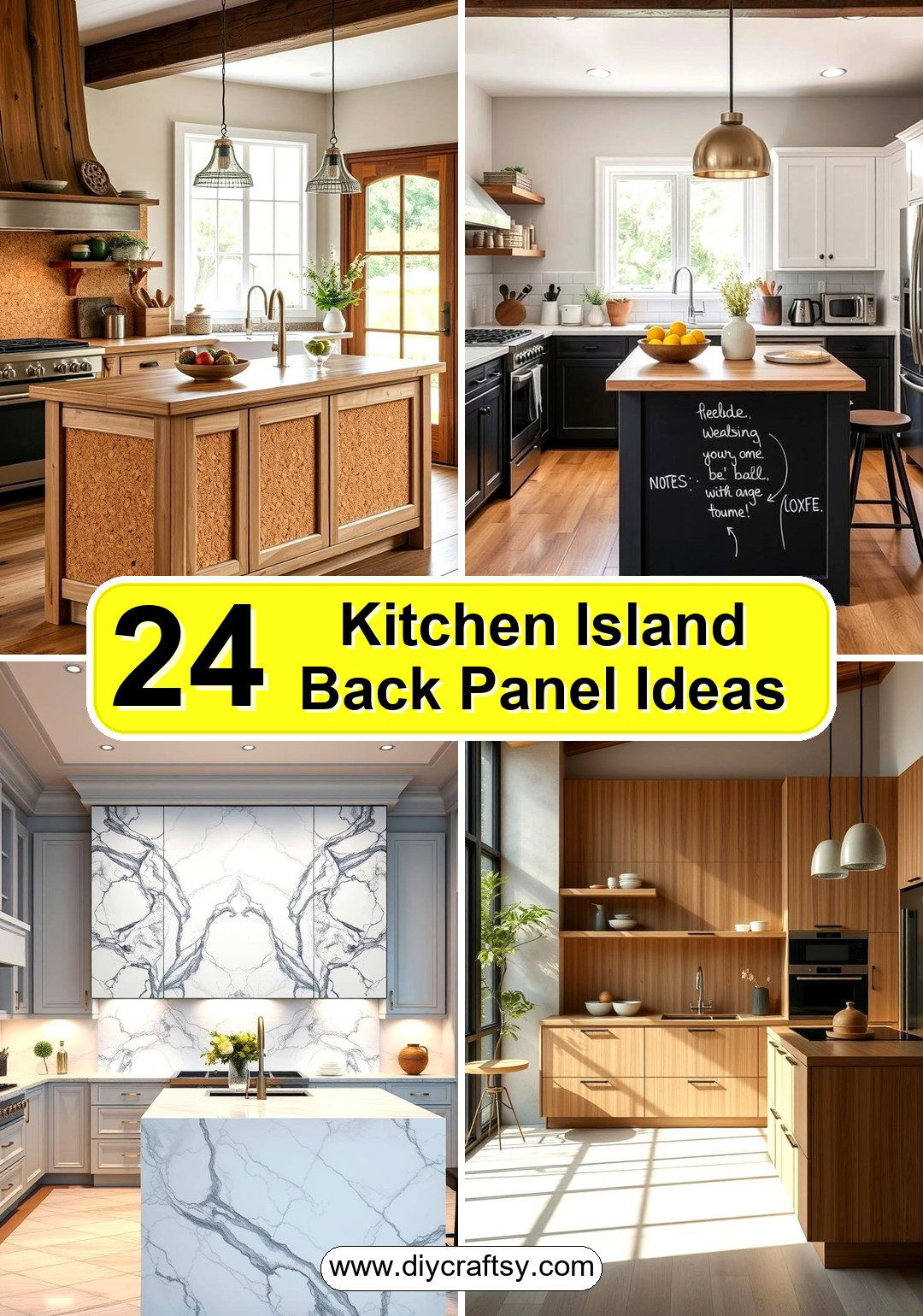 Kitchen Island Back Panel Ideas