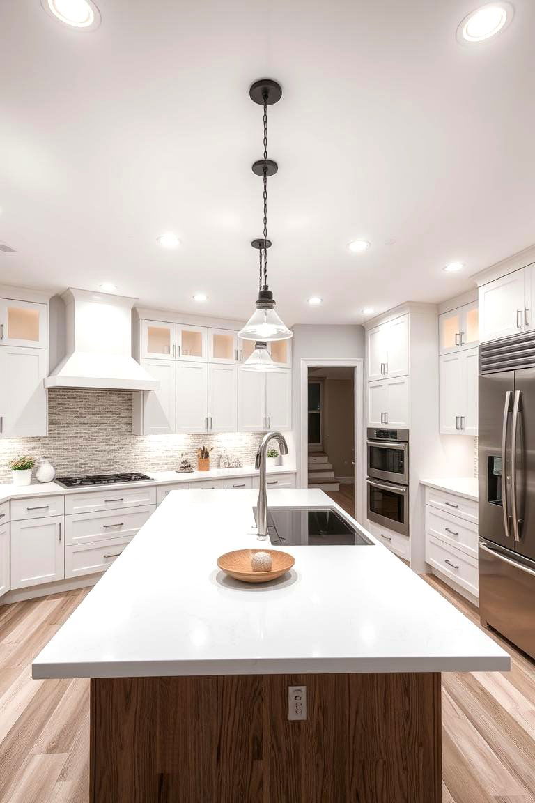Kitchen Island Illumination - 24 Recessed Lighting Ideas