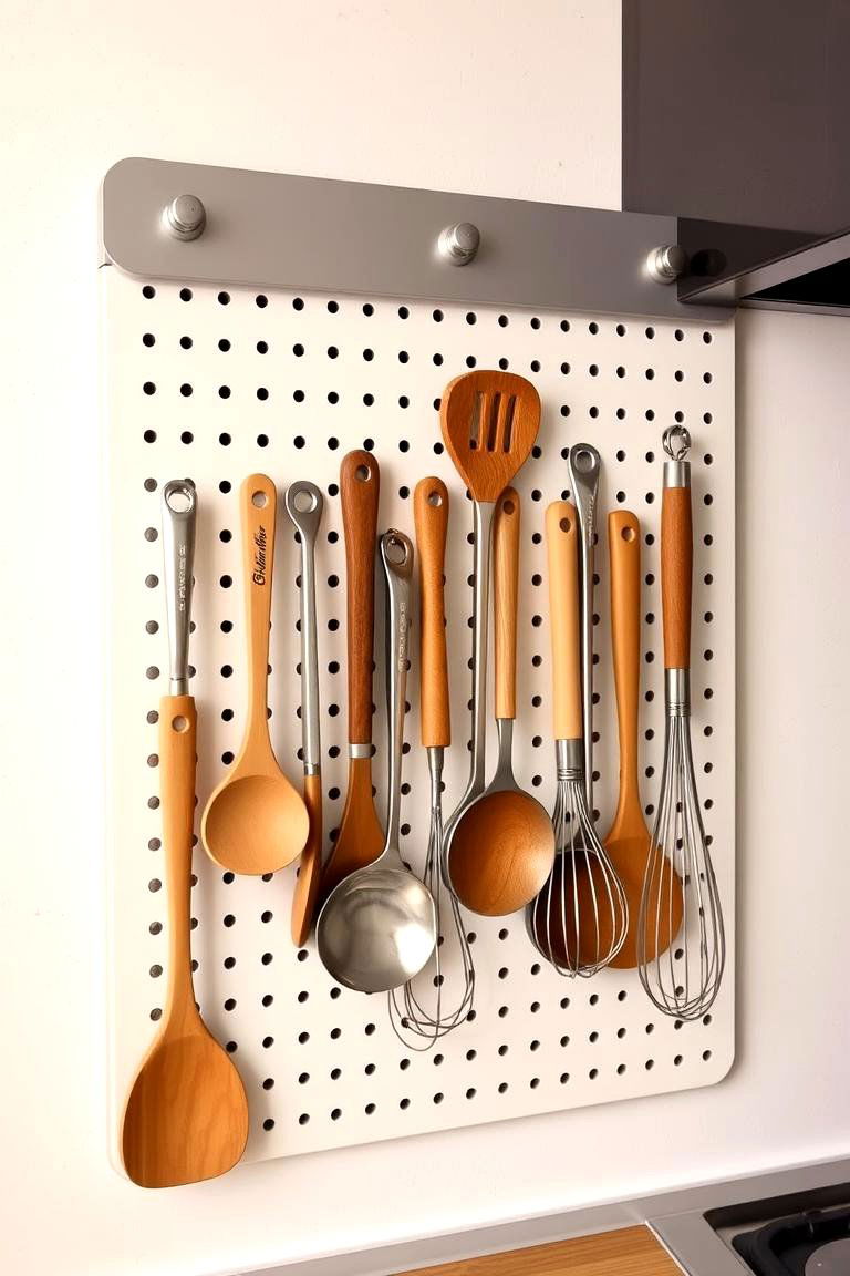 Kitchen Utensil Display - 24 Pegboard Ideas