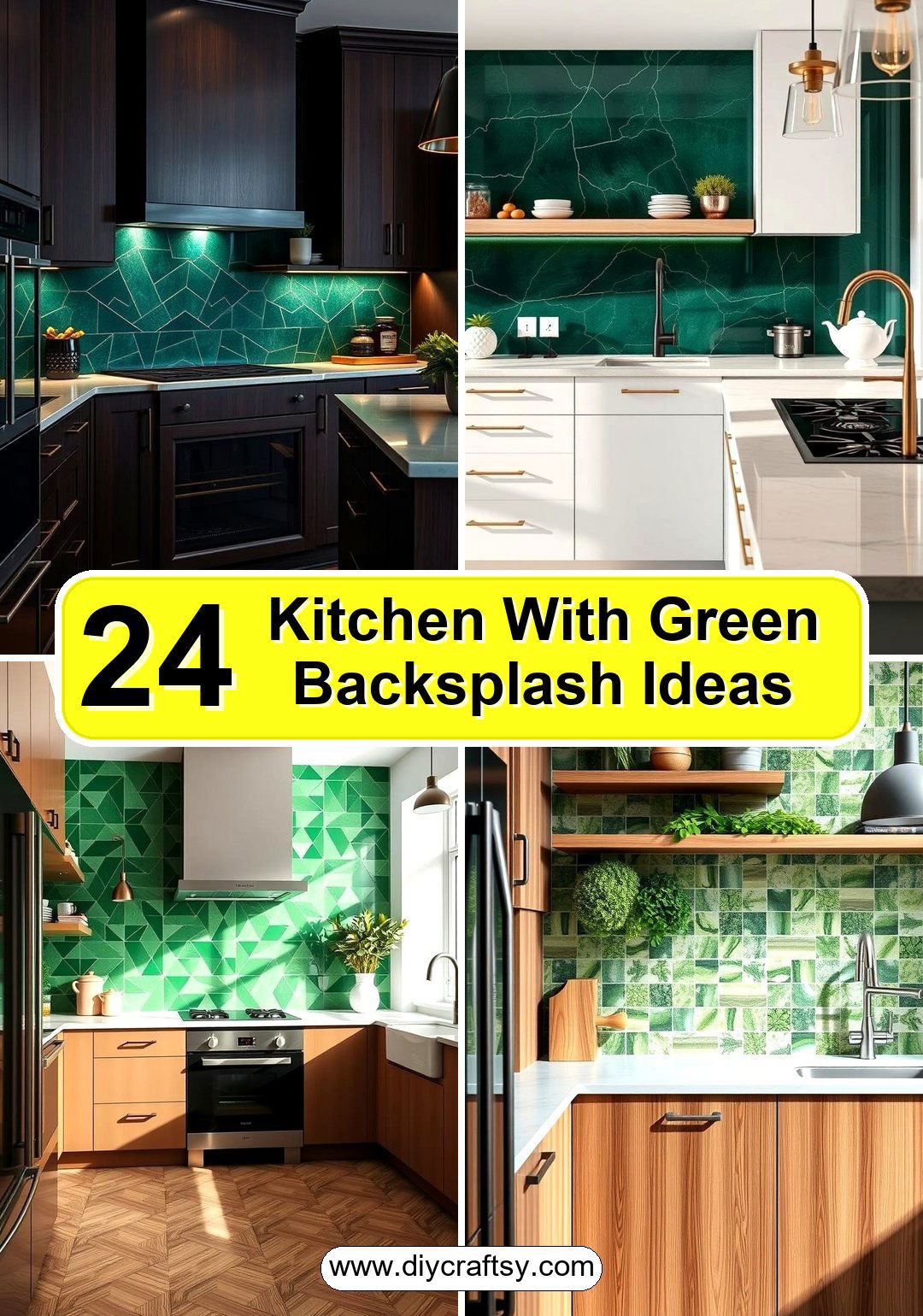 Kitchen With Green Backsplash Ideas