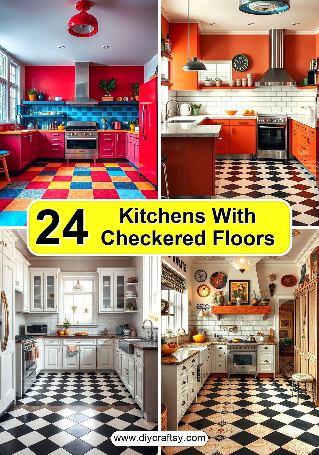 Kitchens With Checkered Floors