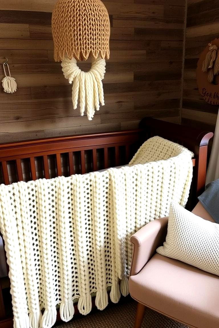 Knitted or Crochet Textiles - 24 Rustic Nursery Ideas