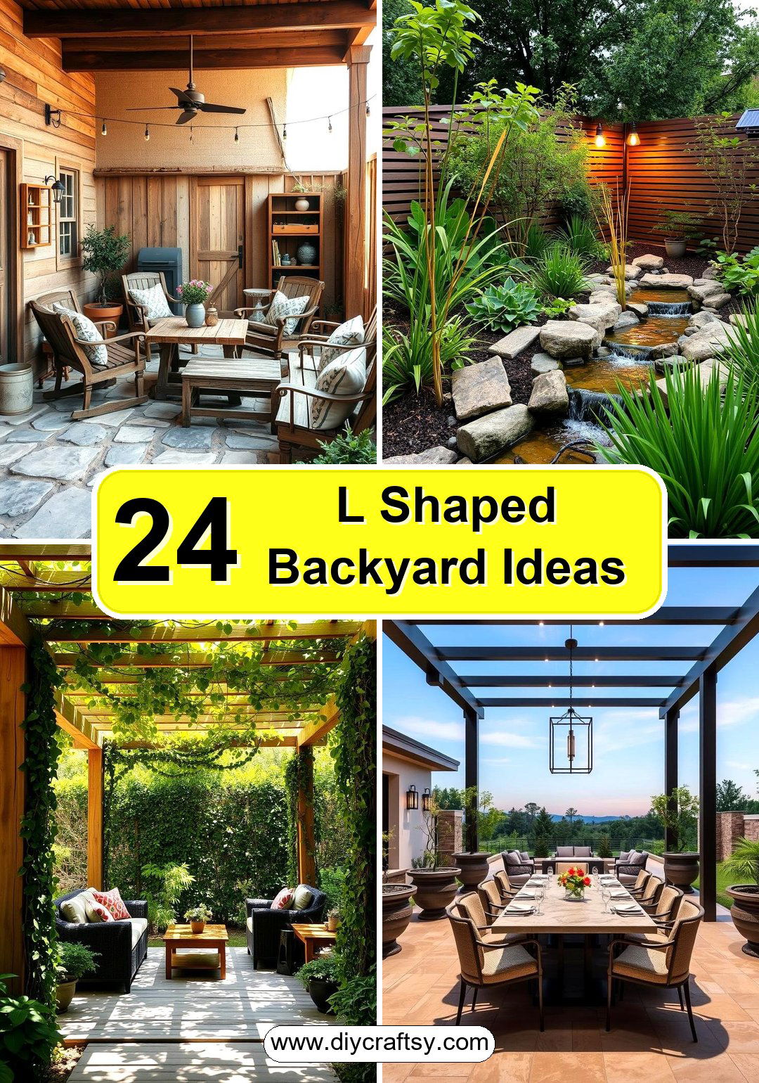 L Shaped Backyard Ideas