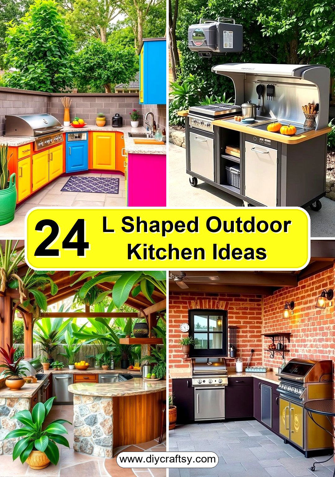 L Shaped Outdoor Kitchen Ideas