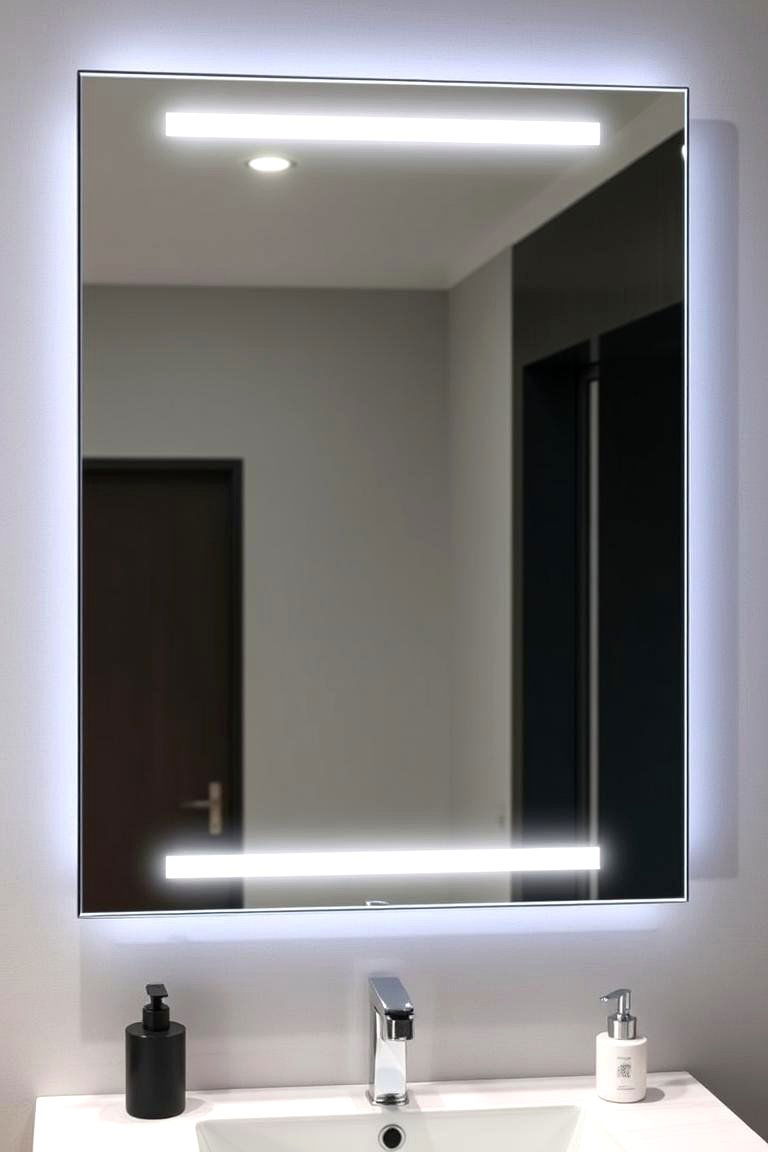 LED Backlit Mirror - 24 Bedroom Mirror Ideas