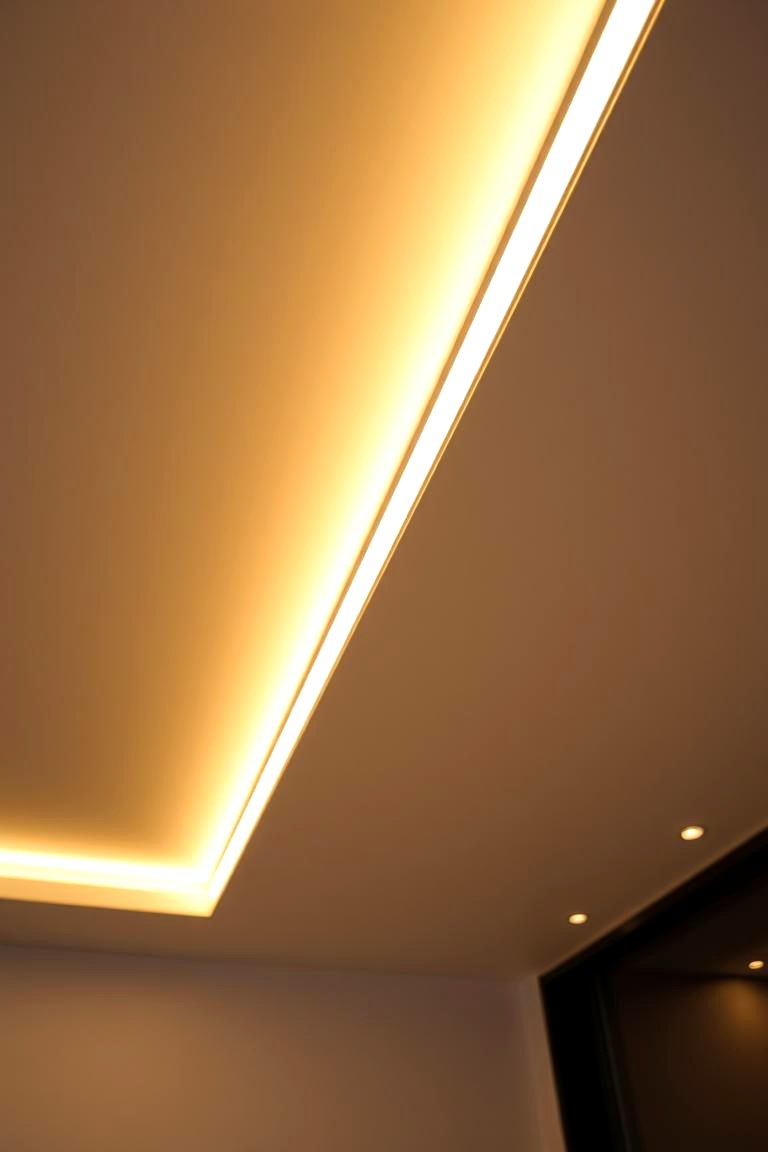 LED Enhanced Simple Ceilings - 24 Cheap Ceiling Ideas
