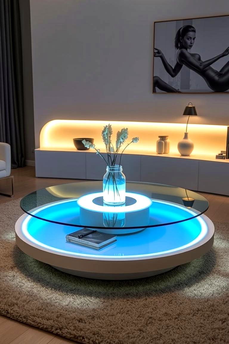 LED Illuminated Centerpiece - 24 Coffee Table Centerpiece Ideas