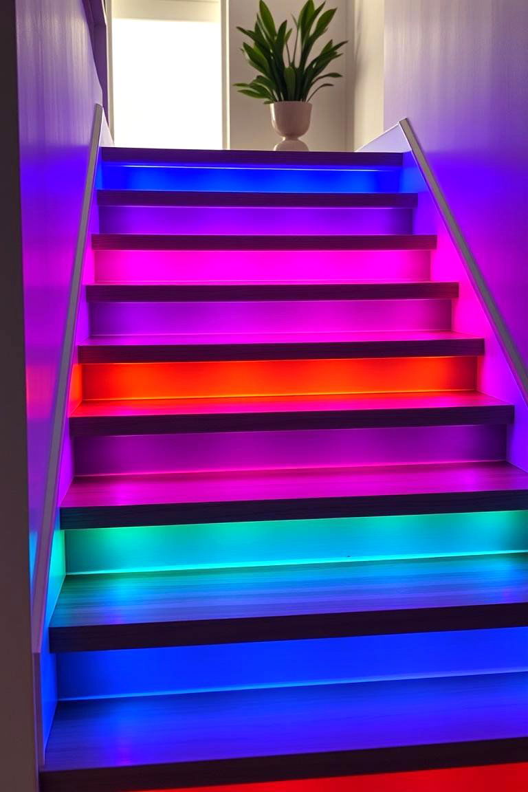 LED Illuminated Staircase - 24 Modern Staircases