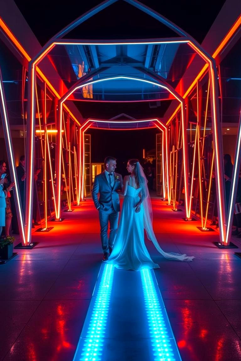 LED Light Path - 24 Wedding Send-off Ideas