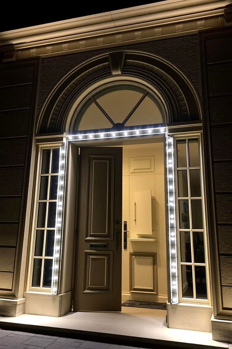 LED Lighting Around Doors - 24 Aesthetic Room Ideas With Led Lights