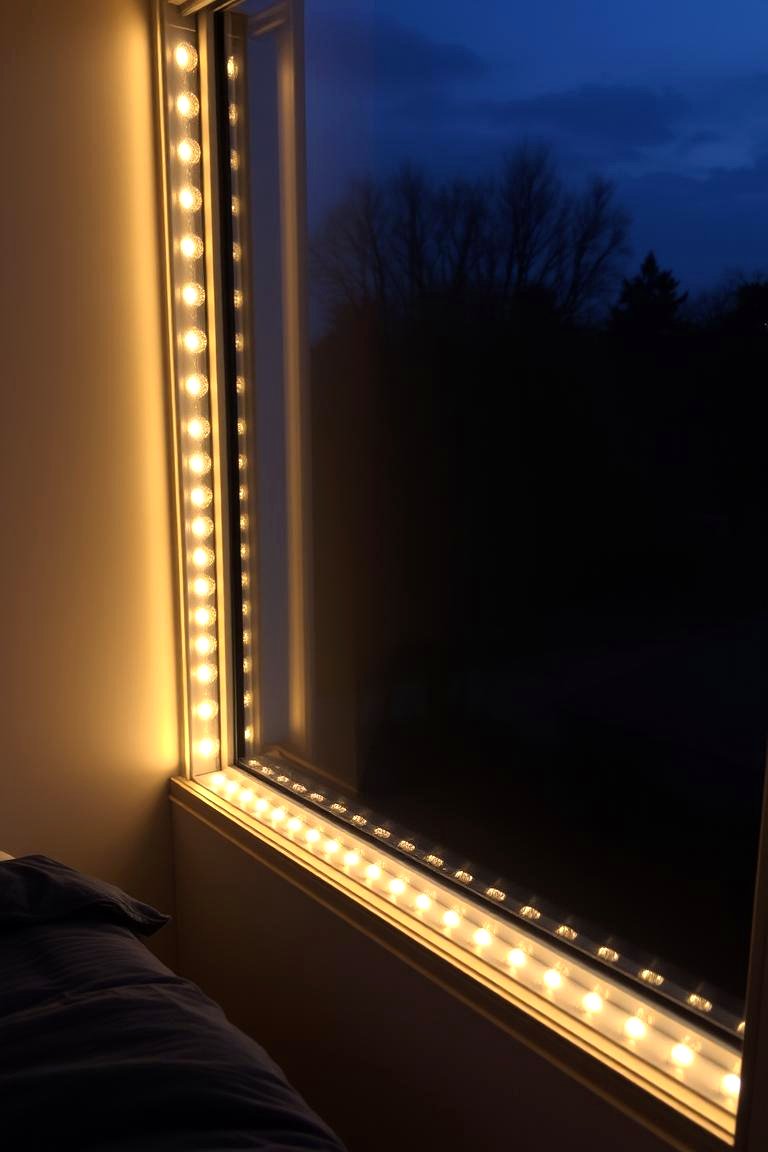 LED Lighting Around Windows - 24 Aesthetic Room Ideas With Led Lights