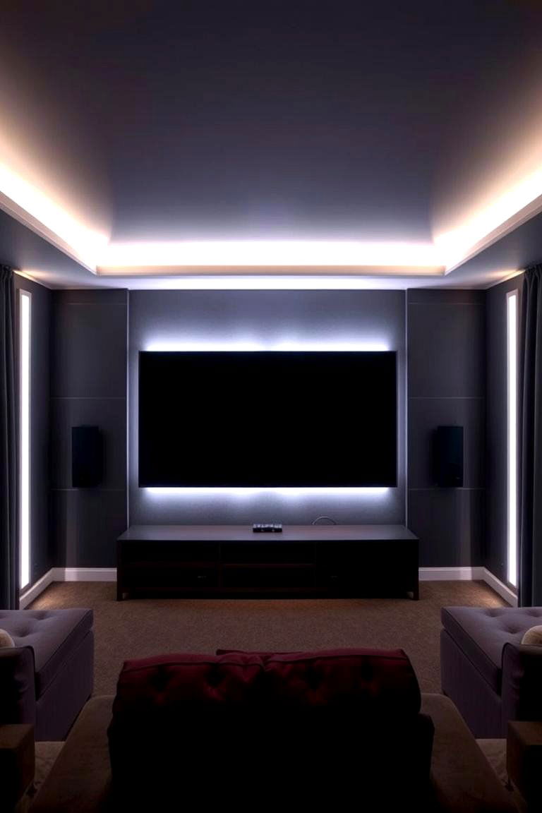 LED Lights Behind the TV - 24 Aesthetic Room Ideas With Led Lights