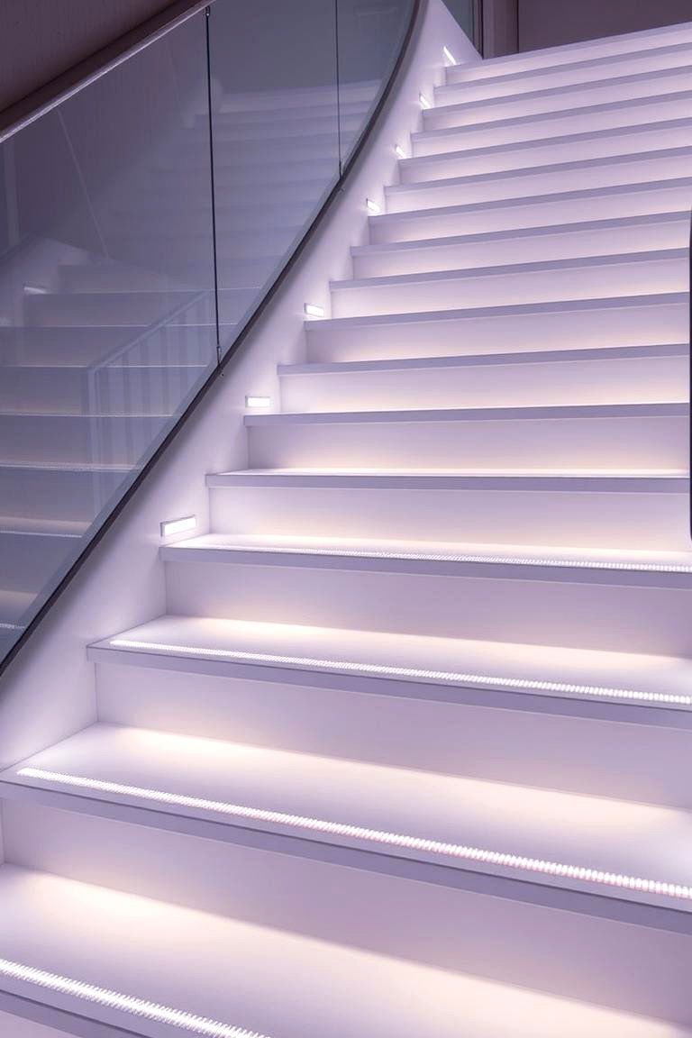 LED Lit Staircase - 24 Staircase Ideas