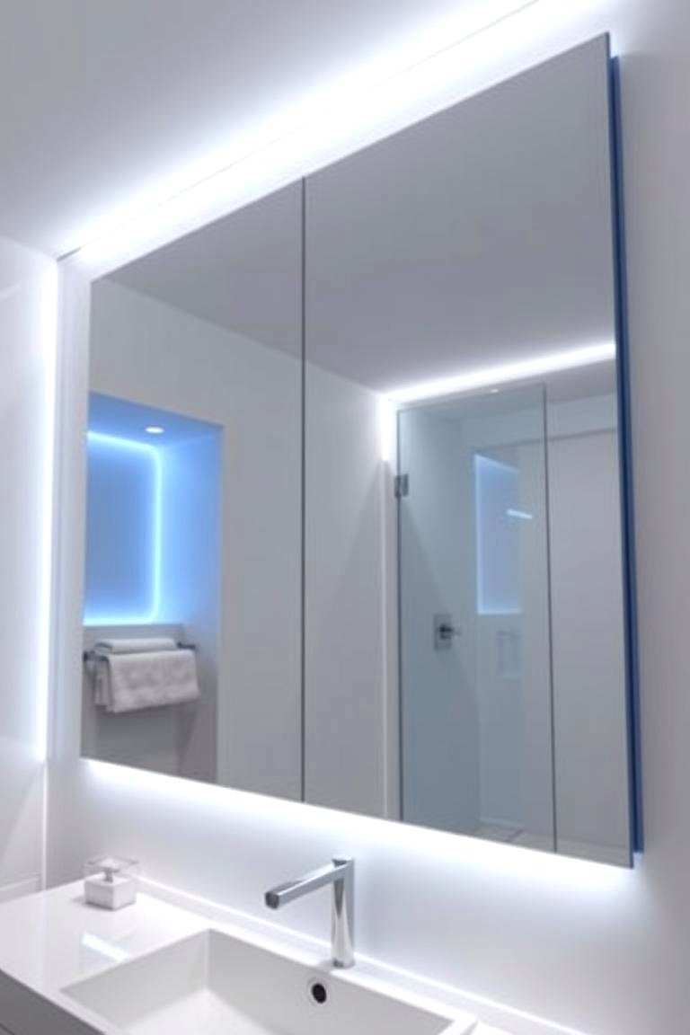 LED Mirror Lighting - 24 Small Bathroom Lighting Ideas