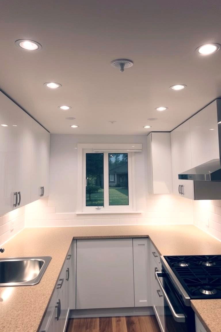 LED Recessed Downlights for Subtle Illumination - 24 Small Kitchen Lighting Ideas