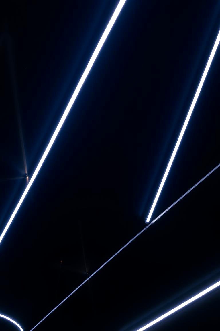LED Strip Accented Black Ceiling - 24 black ceiling ideas