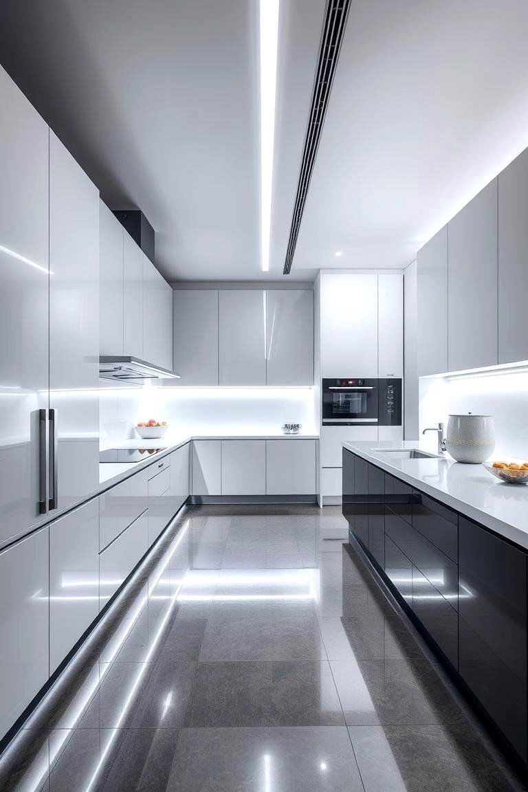 LED Strip Integration - 24 Kitchen Track Lighting Ideas