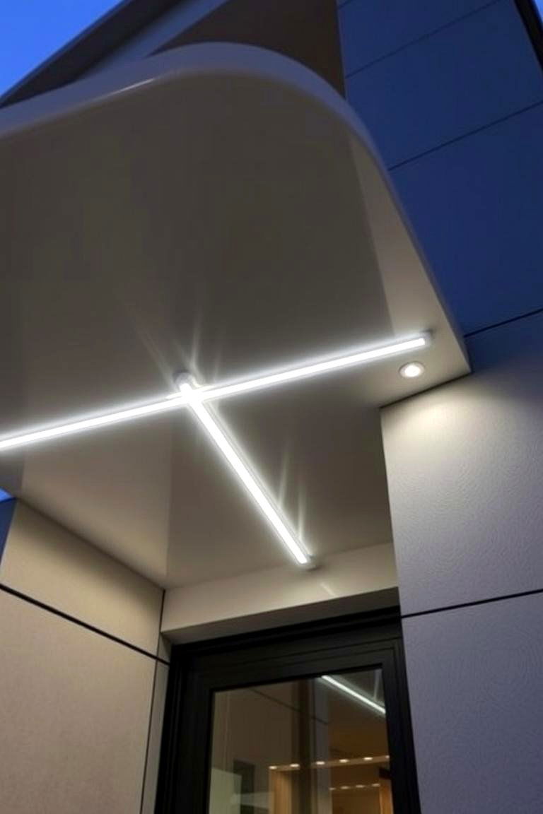 LED Strip Lighting Installation Under the Soffit - 24 Soffit Lighting Ideas