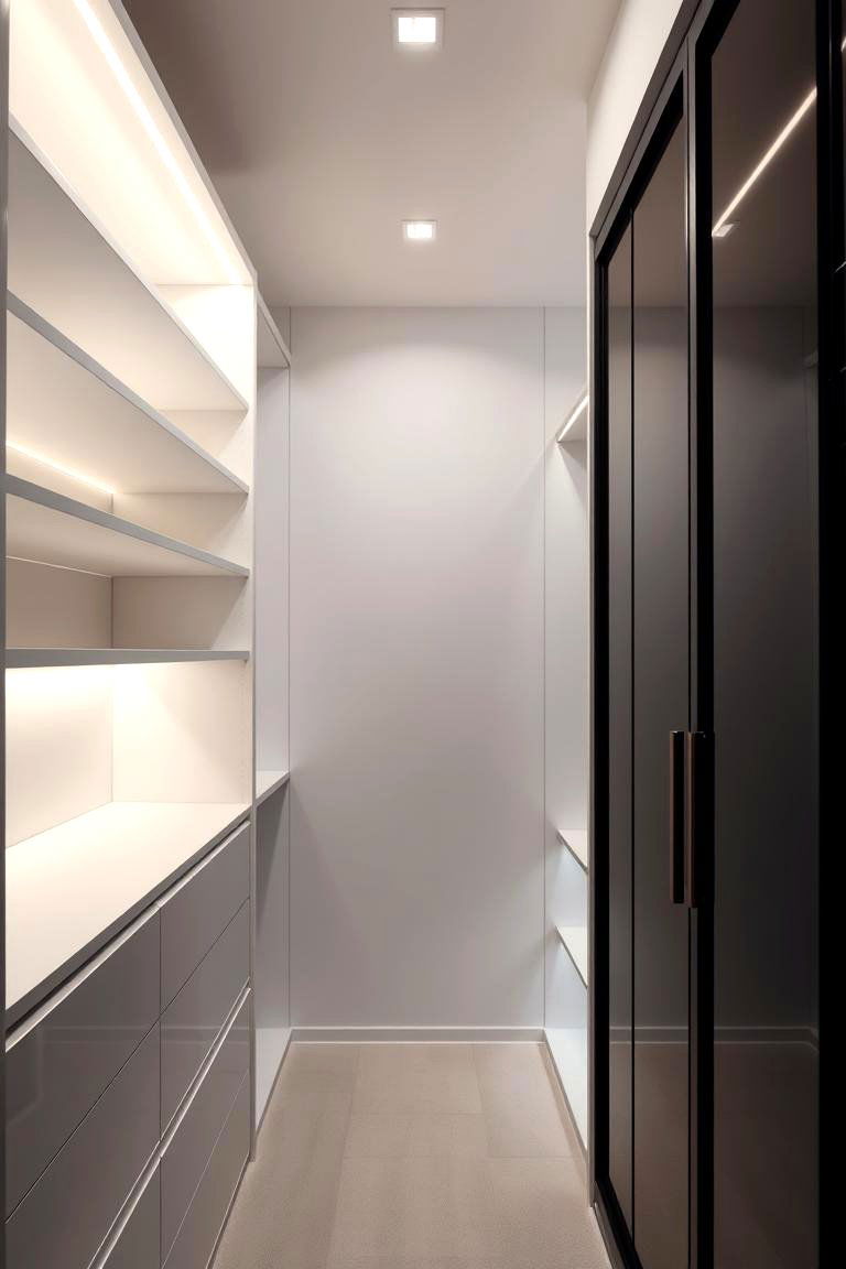 LED Strip Lighting for Modern Closets - 24 Closet Lighting Ideas