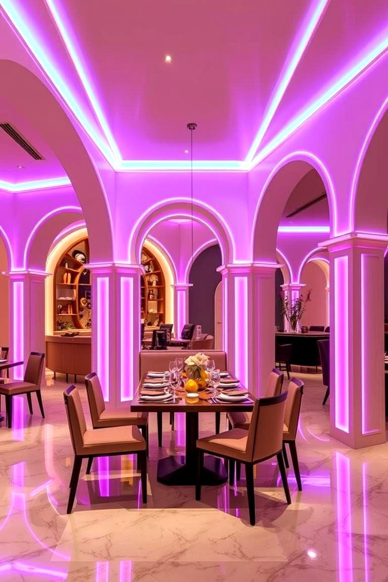 LED Strip Lights for Accents - 24 Dining Room Lighting Ideas