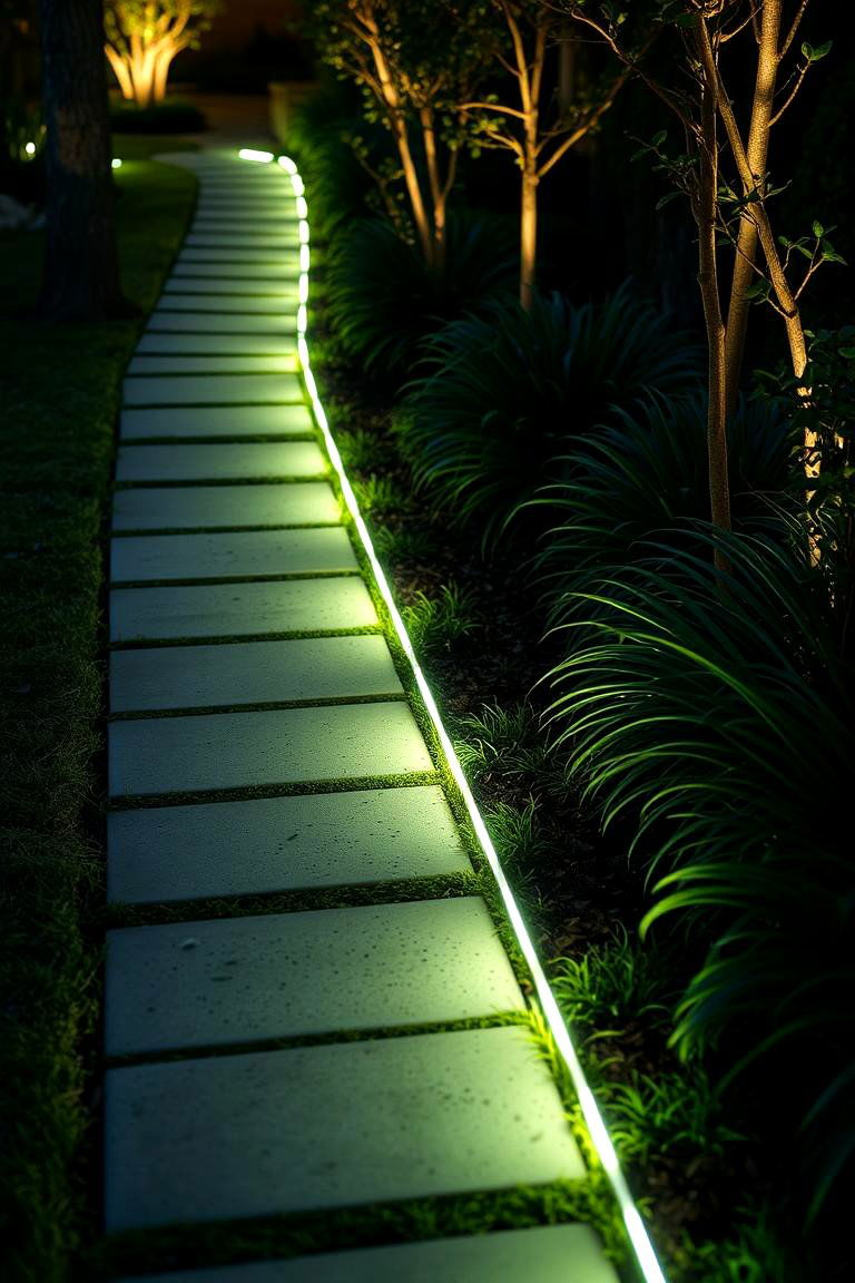 LED Strip Lights for Garden Borders - 24 Garden Lighting Ideas
