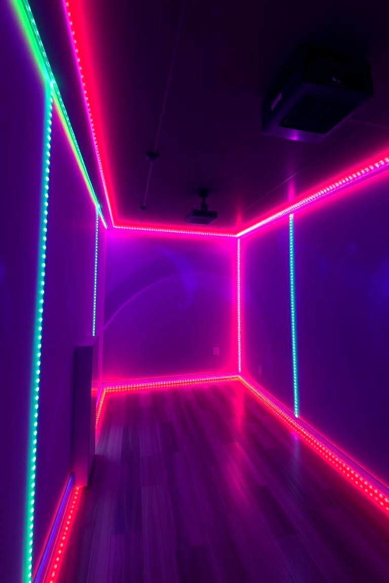 LED Strip Lights for Party Atmosphere - 24 Aesthetic Room Ideas With Led Lights