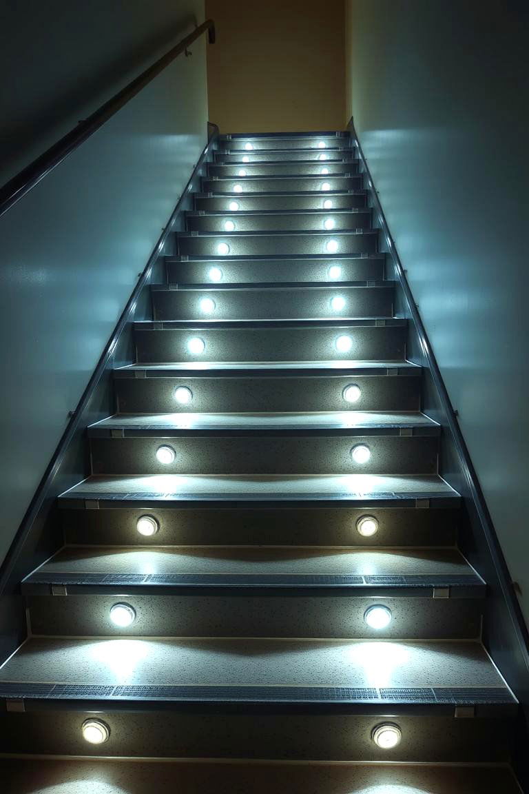 LED Strip Lights in the Staircase - 24 Aesthetic Room Ideas With Led Lights