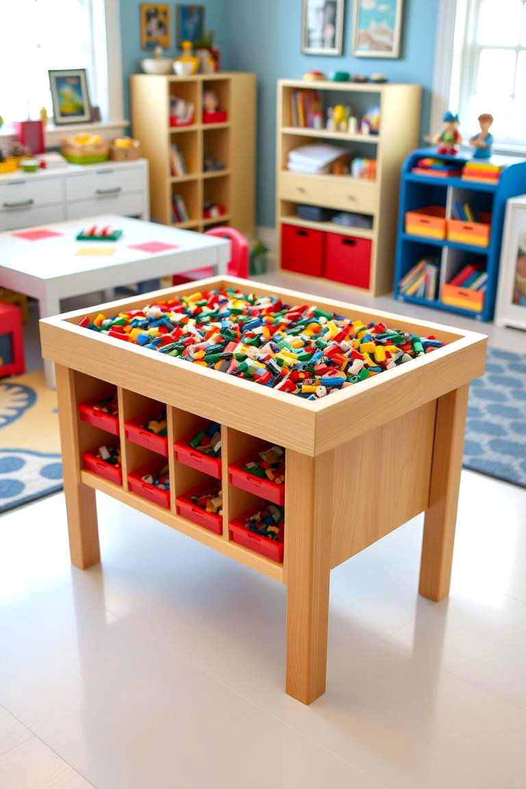 LEGO Sorting Table - 24 Lego Storage Ideas