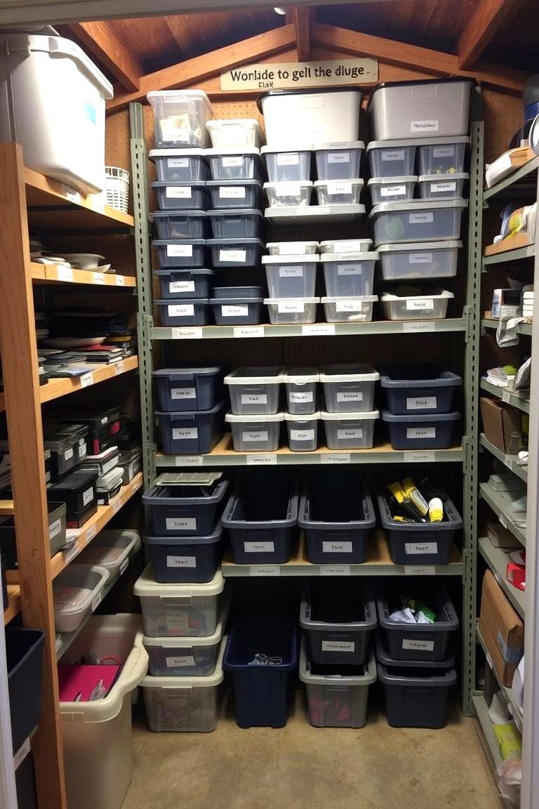 Label Everything Clearly - 24 Shed Organization Ideas