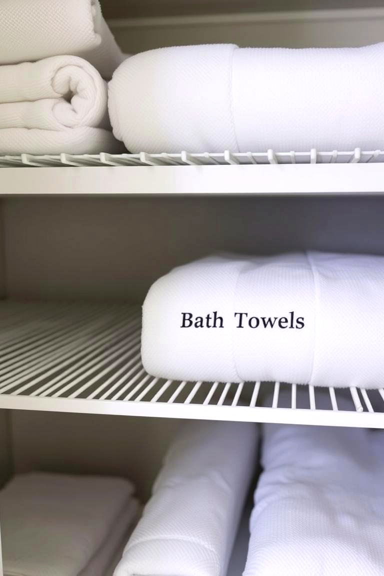 Label Shelves Clearly for Easy Identification - 24 Linen Closet Organization Ideas