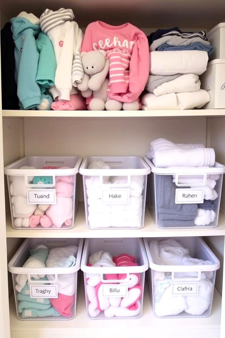 Labeling Storage Bins - 24 Nursery Closet Ideas