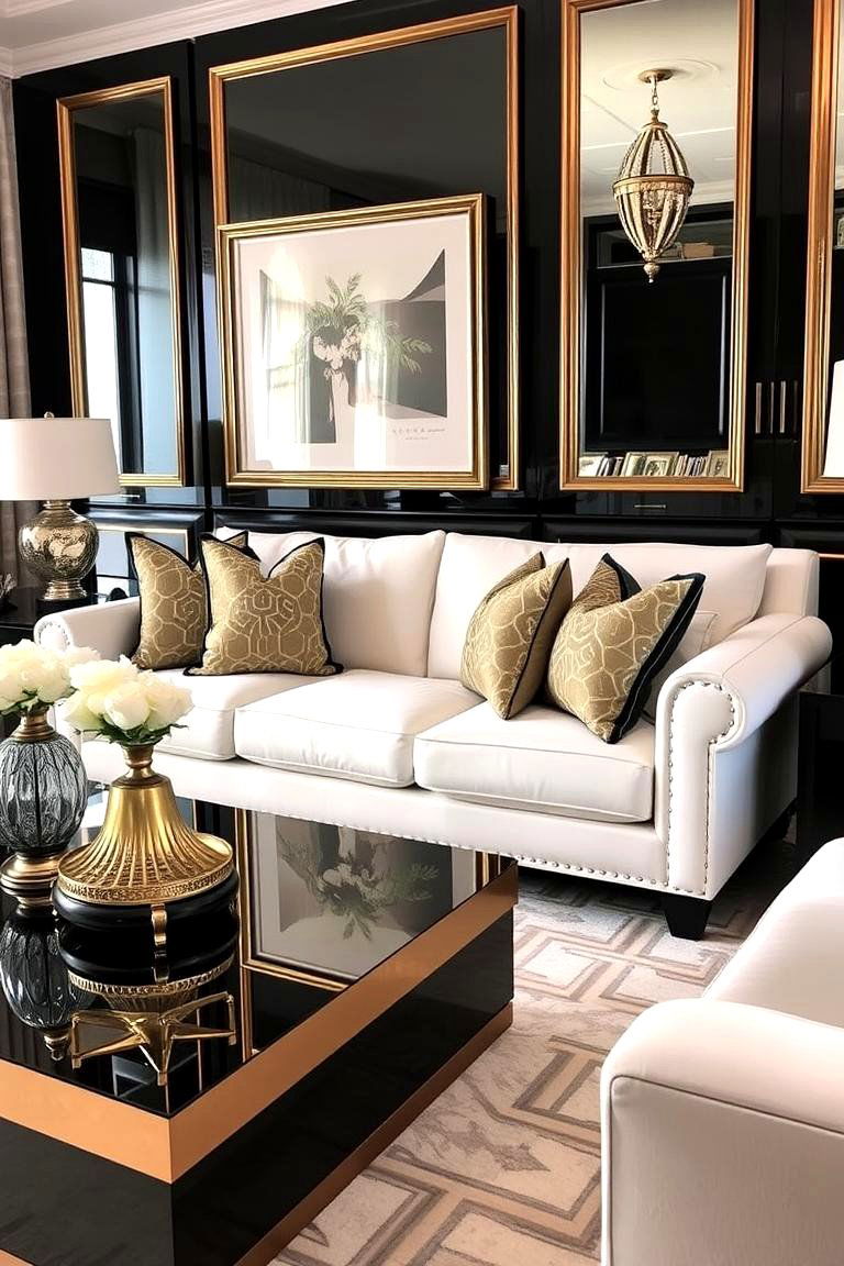 Lacquered Furniture - 24 Glam Living Room Ideas