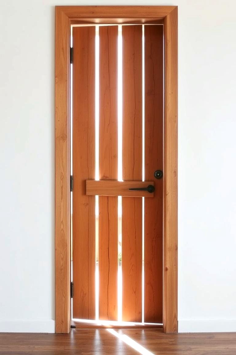 Ladder Style Rustic Door - 24 Farmhouse Front Door Ideas
