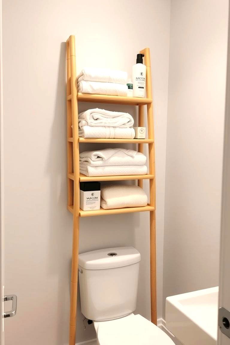 Ladder Style Shelf - 24 Over Toilet Storage Ideas