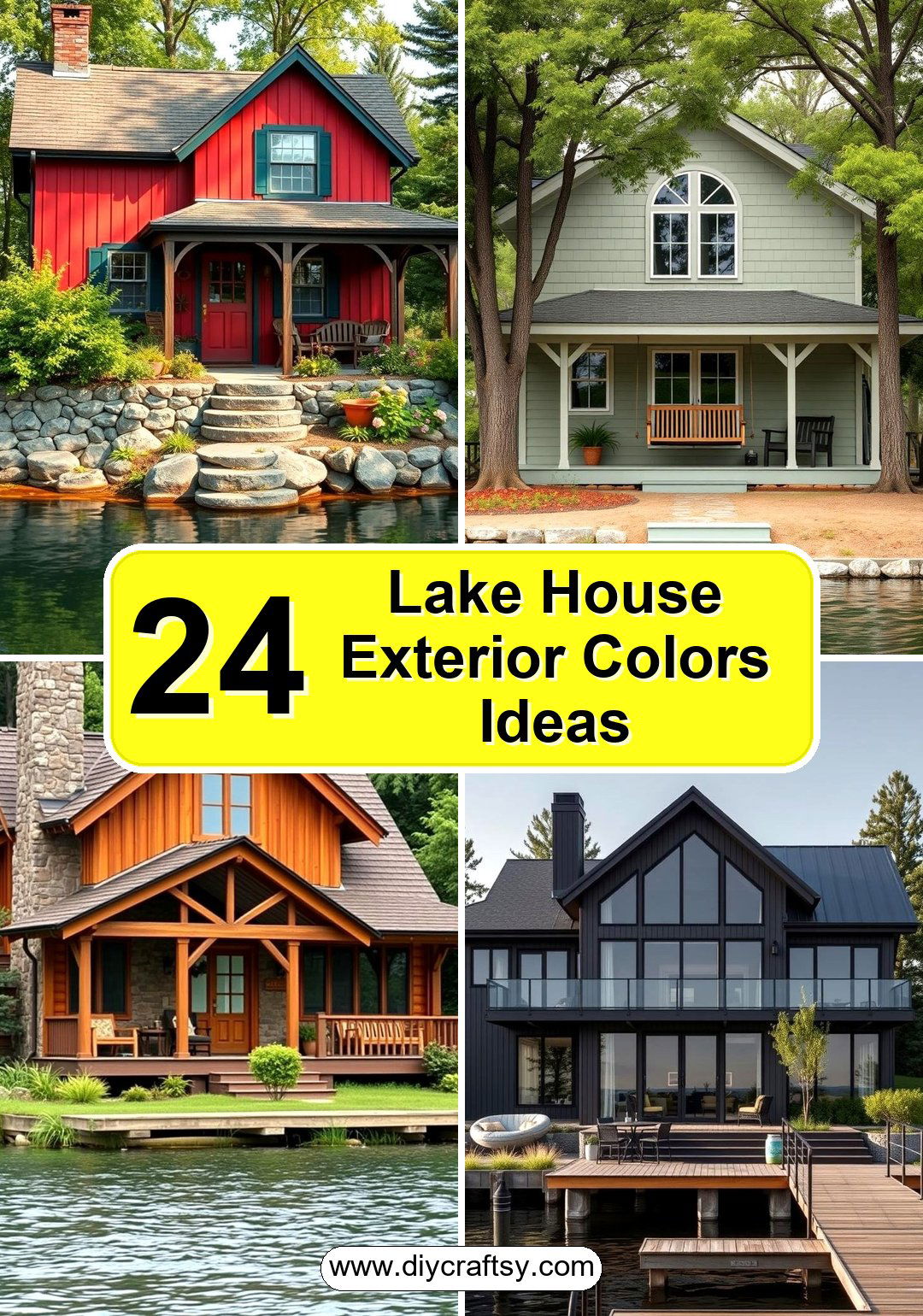 Lake House Exterior Colors Ideas