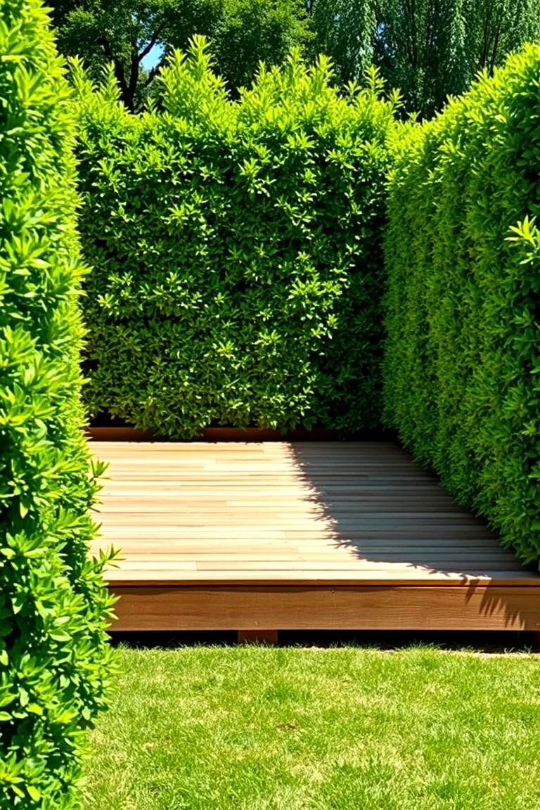 Landscape Hedges for Deck Borders - 24 Deck Privacy Ideas