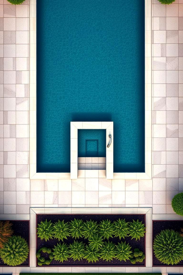 Landscaping for Ambiance and Privacy - 24 Rectangle Pool With Hot Tub