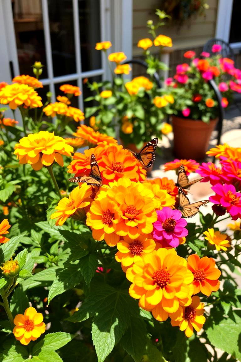 Lantana Heat Loving Blooms and Butterfly Magnet - 24 Outdoor Plants for Patio
