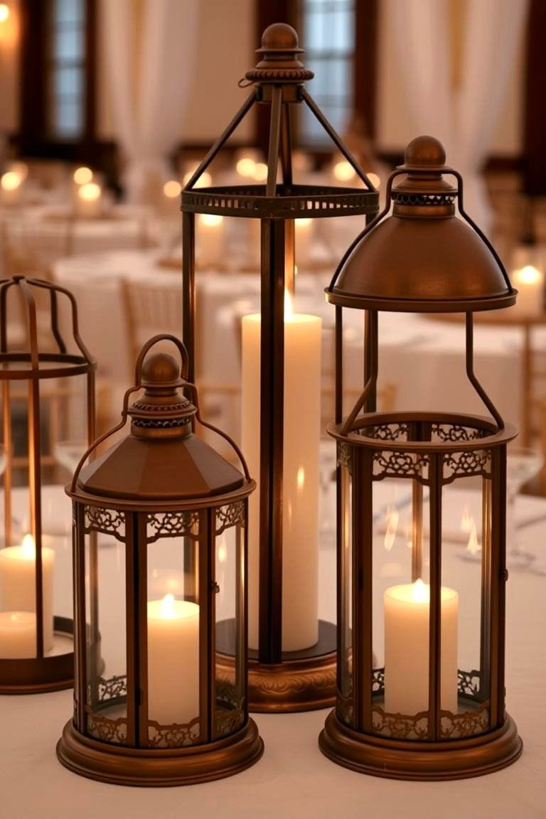 Lantern Centerpieces - 24 Western Wedding Ideas