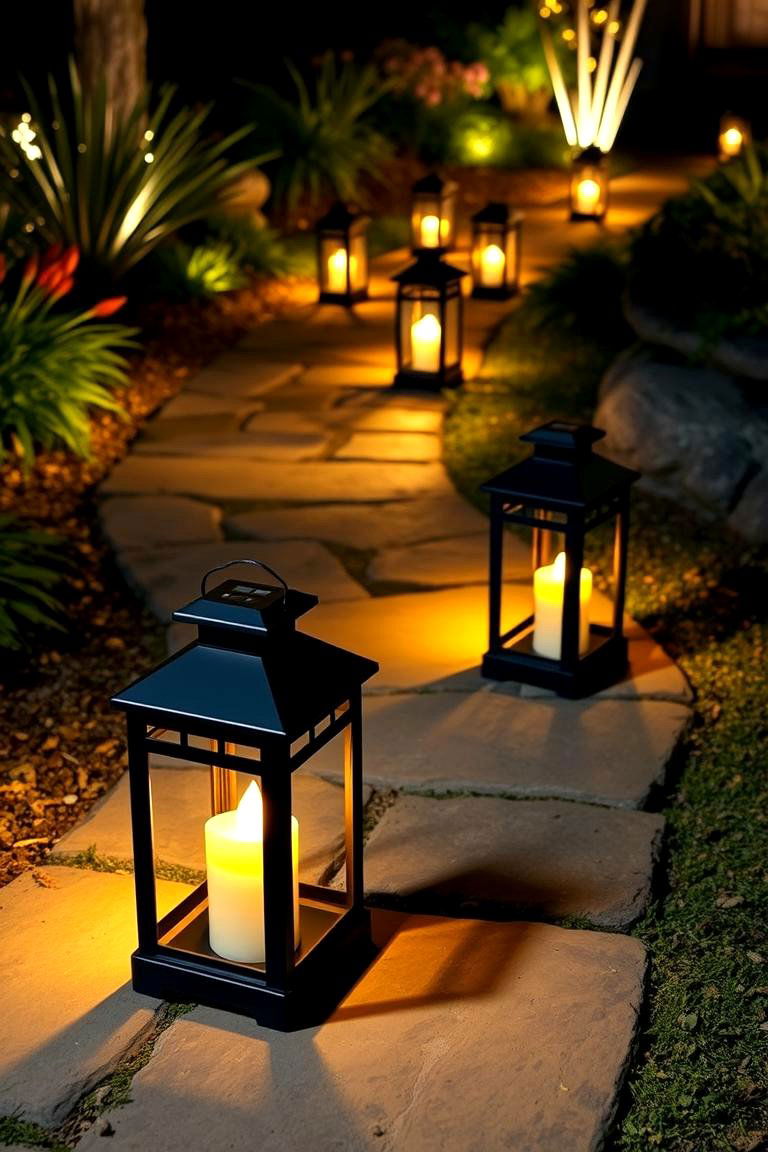 Lantern Pathway Lighting - 24 Lantern Decor Ideas