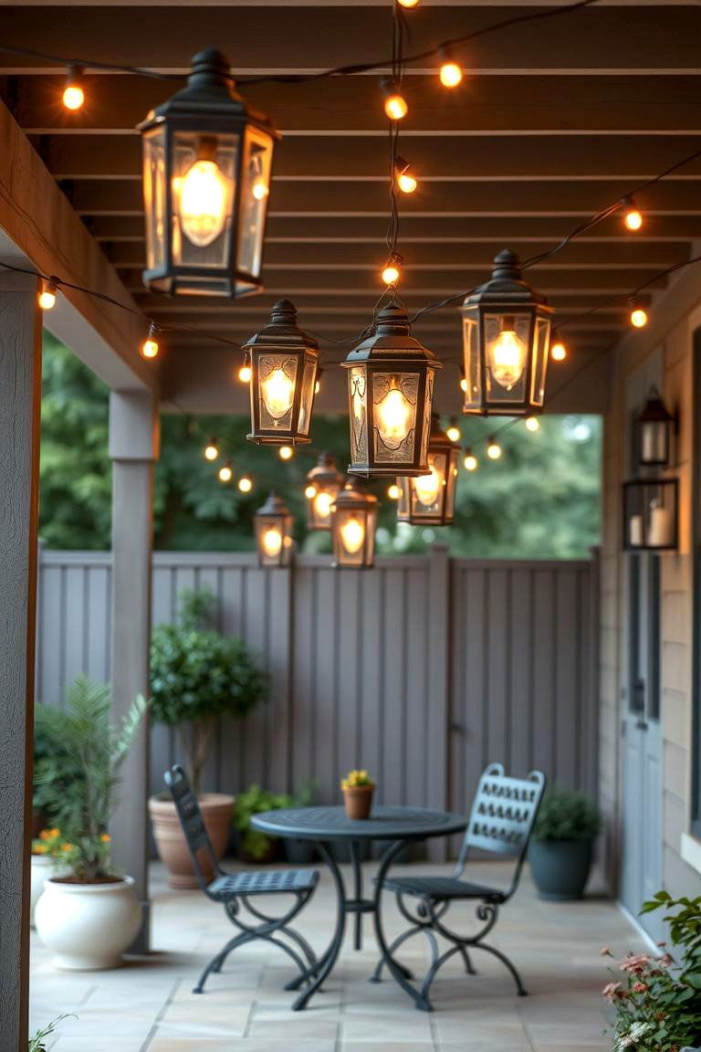 Lantern String Lights - 24 Patio String Light Ideas