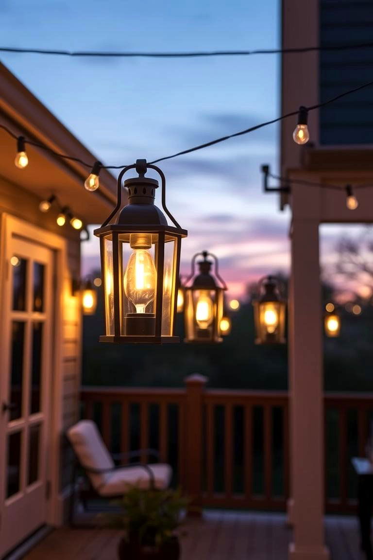 Lantern Style Deck Lights - 24 Deck Lighting Ideas