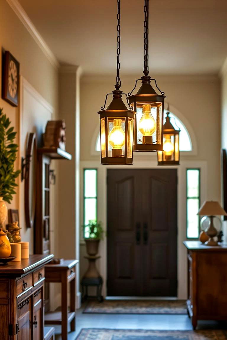 Lantern Style Pendant Lights - 24 Entryway Lighting Ideas