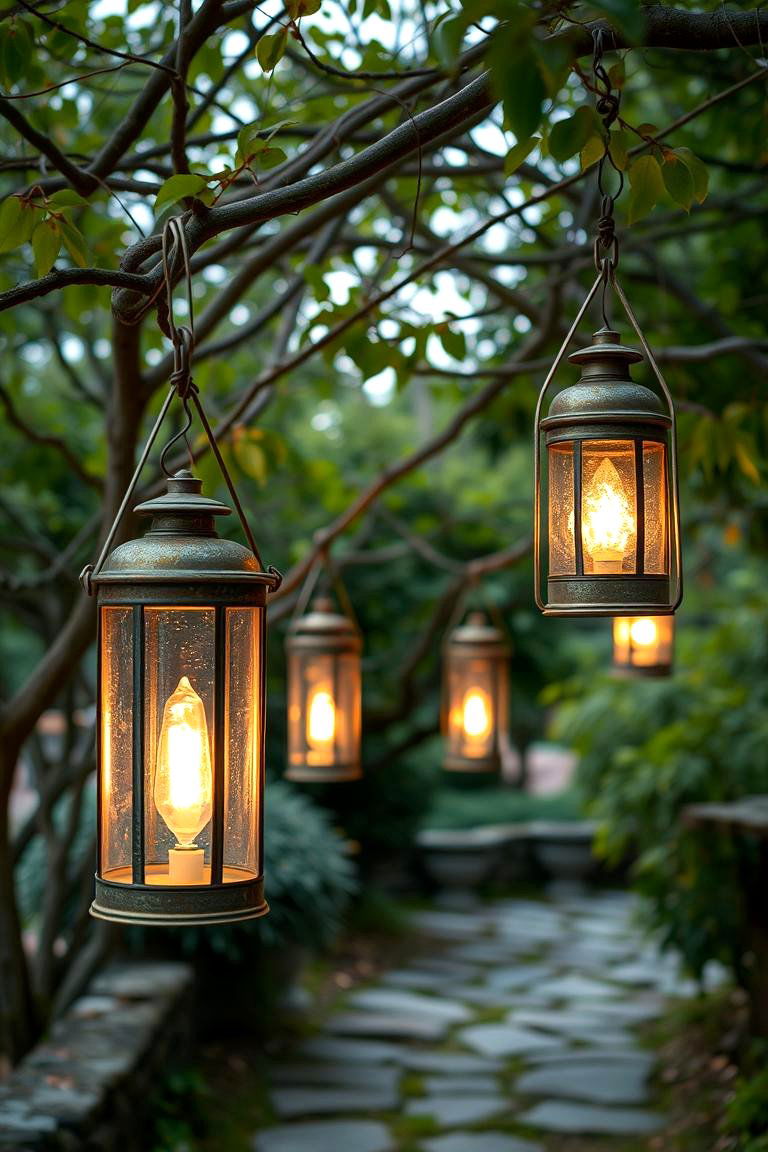 Lanterns for a Vintage Touch - 24 Backyard Lighting Ideas