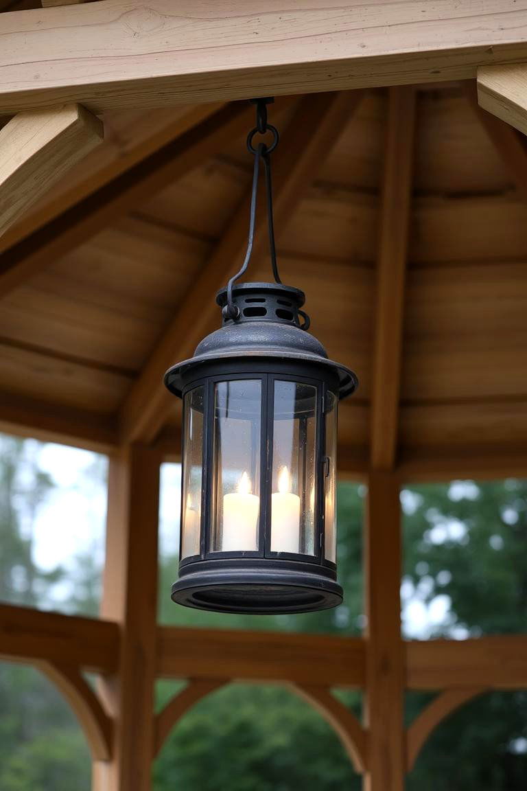 Lanterns for an Elegant Touch - 24 Gazebo Lighting Ideas