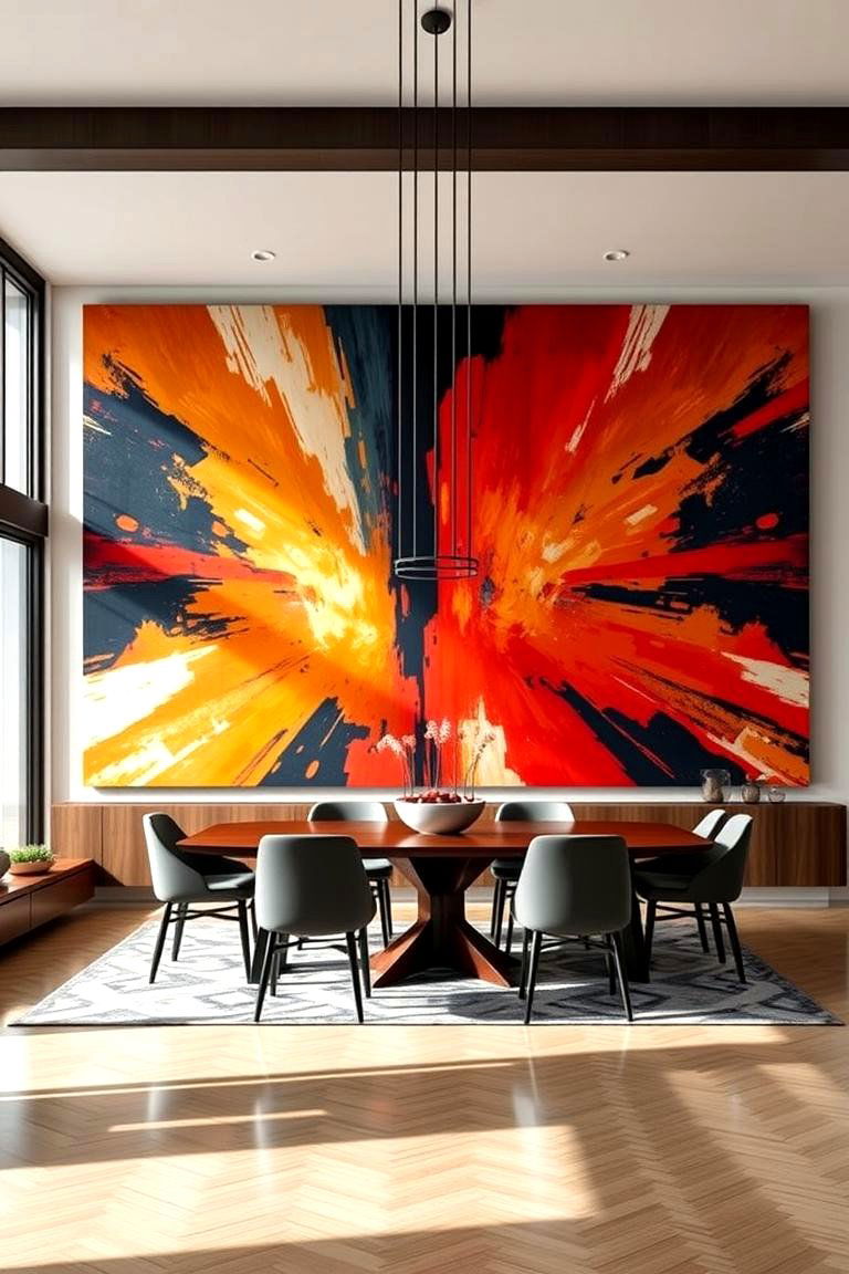 Large Canvas Art Piece - 24 Dining Room Wall Decor Ideas