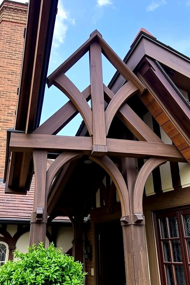 Large Eaves with Exposed Rafters - 24 Modern Tudor Exterior Inspiration